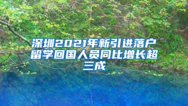 深圳2021年新引進落戶留學回國人員同比增長超三成