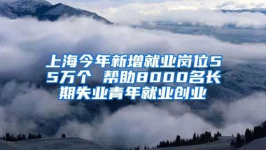 上海今年新增就業(yè)崗位55萬個 幫助8000名長期失業(yè)青年就業(yè)創(chuàng)業(yè)