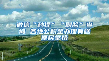 微信“秒提”“刷臉”查詢 各地公積金辦理有啥便民舉措