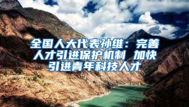 全國人大代表孫維：完善人才引進保護機制 加快引進青年科技人才