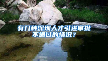 有幾種深圳人才引進審批不通過的情況？