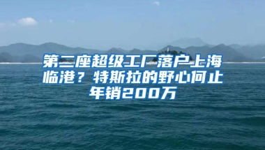 第二座超級工廠落戶上海臨港？特斯拉的野心何止年銷200萬