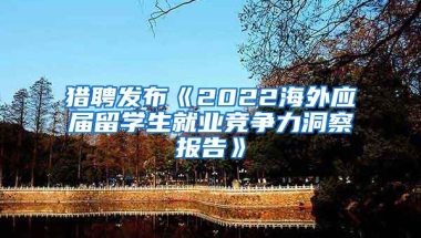 獵聘發(fā)布《2022海外應(yīng)屆留學(xué)生就業(yè)競爭力洞察報(bào)告》