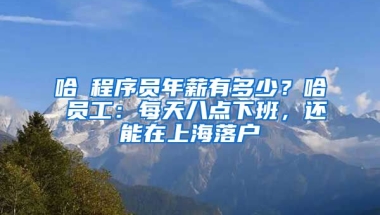 哈啰程序員年薪有多少？哈啰員工：每天八點下班，還能在上海落戶