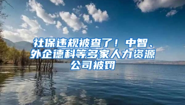 社保違規(guī)被查了！中智、外企德科等多家人力資源公司被罰