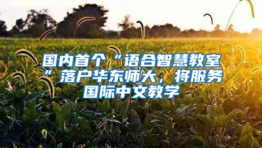 國內(nèi)首個“語合智慧教室”落戶華東師大，將服務(wù)國際中文教學