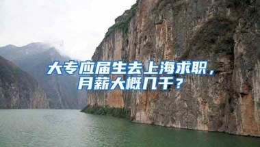 大專應(yīng)屆生去上海求職，月薪大概幾千？