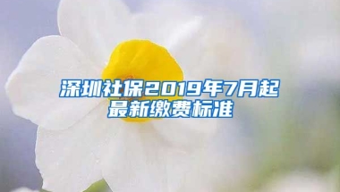 深圳社保2019年7月起最新繳費標準