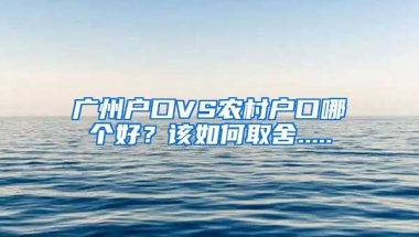 廣州戶口VS農(nóng)村戶口哪個(gè)好？該如何取舍.....