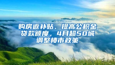 購房返補(bǔ)貼、提高公積金貸款額度，4月超50城調(diào)整樓市政策