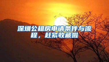 深圳公租房申請(qǐng)條件與流程，趕緊收藏啦