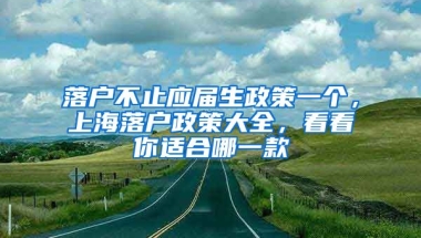 落戶不止應(yīng)屆生政策一個(gè)，上海落戶政策大全，看看你適合哪一款