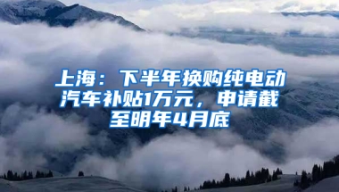 上海：下半年換購純電動汽車補貼1萬元，申請截至明年4月底