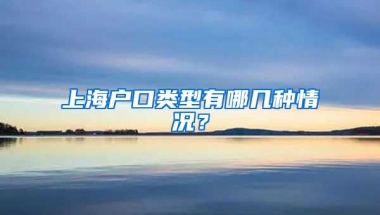 上海戶口類型有哪幾種情況？