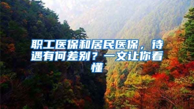 職工醫(yī)保和居民醫(yī)保，待遇有何差別？一文讓你看懂