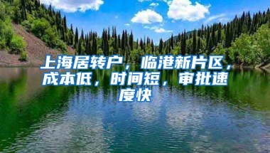 上海居轉(zhuǎn)戶，臨港新片區(qū)，成本低，時間短，審批速度快