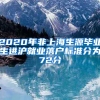 2020年非上海生源畢業(yè)生進滬就業(yè)落戶標(biāo)準(zhǔn)分為72分