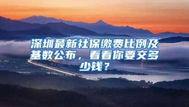 深圳最新社保繳費(fèi)比例及基數(shù)公布，看看你要交多少錢？