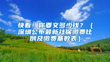 快看！你要交多少錢？（深圳公布最新社保繳費比例及繳費基數(shù)表）