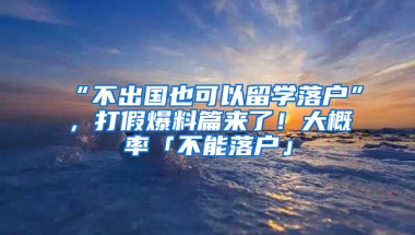 “不出國也可以留學(xué)落戶”，打假爆料篇來了！大概率「不能落戶」