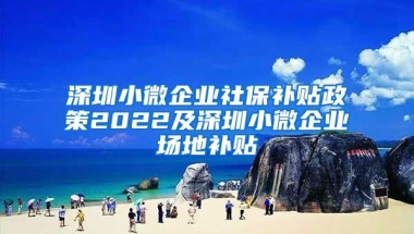 深圳小微企業(yè)社保補貼政策2022及深圳小微企業(yè)場地補貼