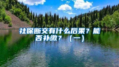 社保斷交有什么后果？能否補(bǔ)繳？（一）